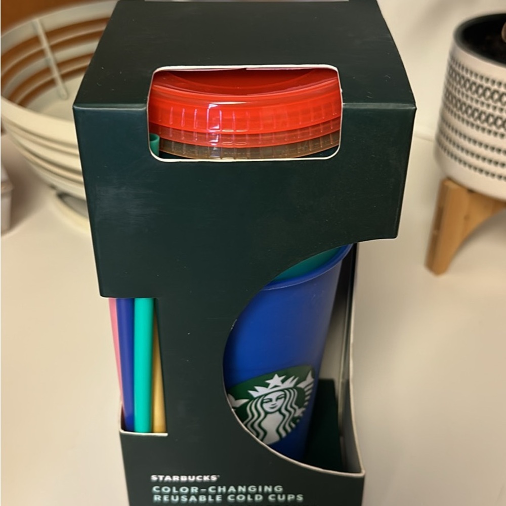 Starbucks Color-Changing Tumblers with Lids and Straws